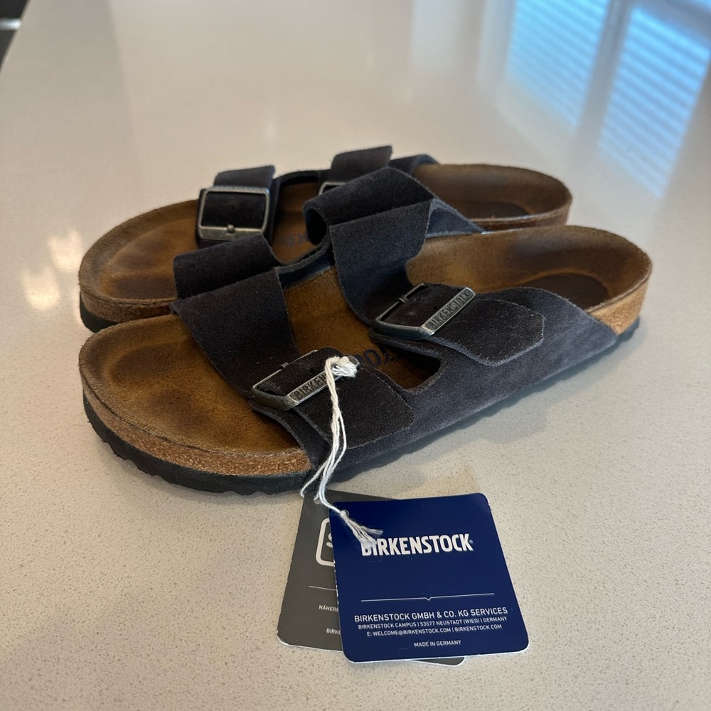 Birkenstock ArizonaSoft footbed Suede Leather-Velvet Grey